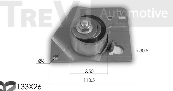 TREVI AUTOMOTIVE Комплект ремня ГРМ KD1274